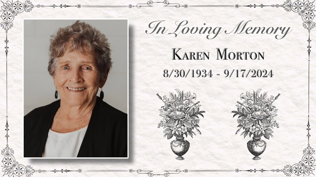 Karen Morton | Funeral Service - YouTube