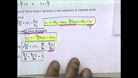4_ C  J  Chen Lecture on Turbulent Flows  Navier Stokes Equtions Continued)