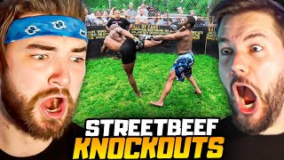 KingWoolz Reacts to STREETBEEFS BEST KNOCKOUTS w\/ Mike!! (CRAZY)