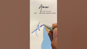 How to sign Aarav ?✨stylish signature #signature #aarav #namesignature #shorts #sandeepcalligraphy