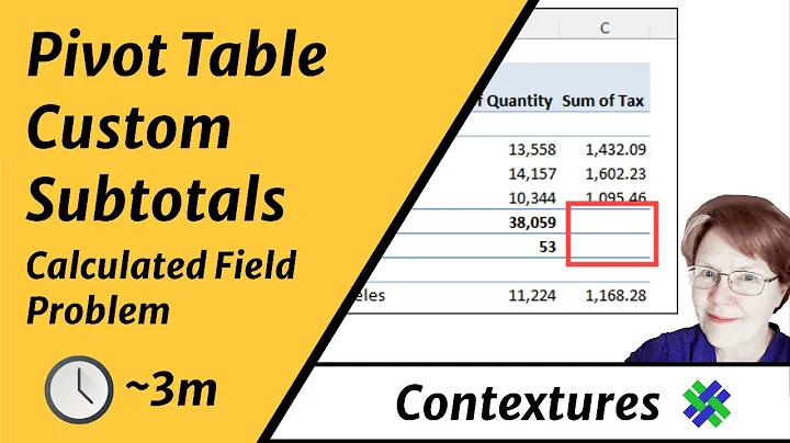 Pivot Table Custom Subtotals and Calculated Fields