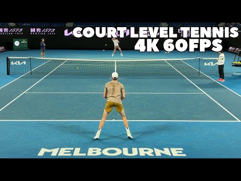 Jannik Sinner & Andy Murray High Quality Hitting Practice | Groundstrokes, Serves, Volleys 4K 60FPS