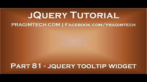 jquery tooltip widget