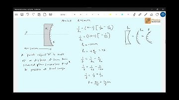 19) Silvering of Lens | plane surface of Plano-convex lens is silvered | JEE