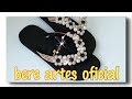 DIY/FAÇA UM LINDO CHINELO DECORADO de pérolas MODELO *REQUINTE*