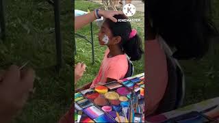 Unicorn 🦄 face painting for Hansini ☺️|Brampton|Canada|#kidsvideos#shots#youtubeshorts #