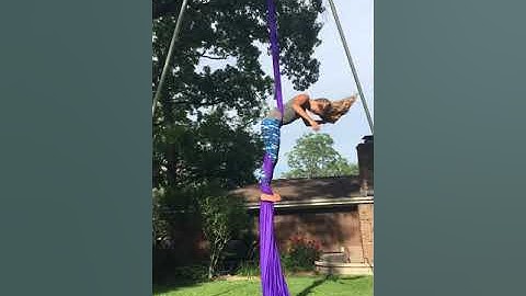 Aerial Silks ~ Monti/Scorpion drop + Crossback Straddle sequence
