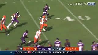 Nick Chubb 88 Yard Touchdown Run [Browns vs Ravens] | NFL