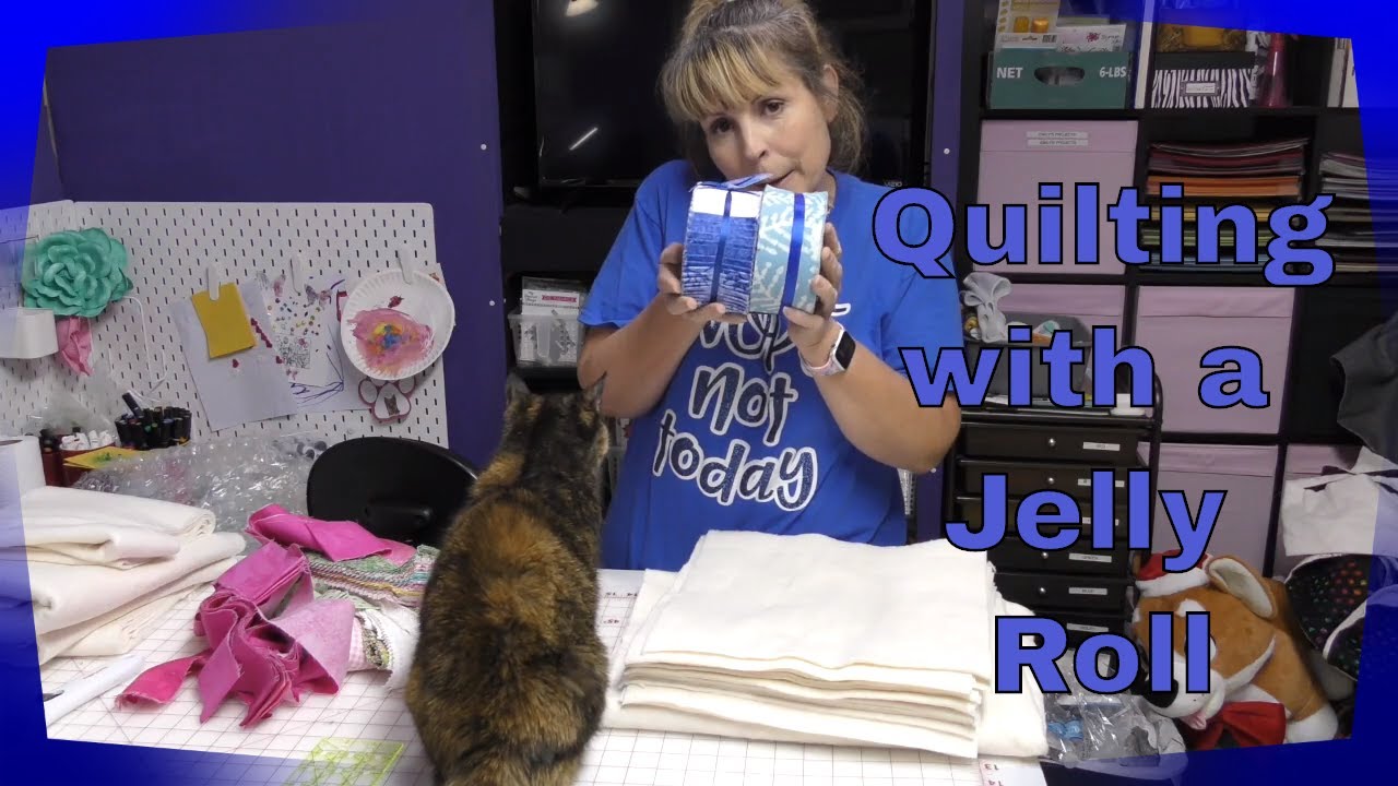 Сделайте одеяло на ходу из полосок ткани шириной 2 1/2 дюйма/рулона желе