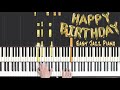 How to play happy birt.ay  beginner jazz piano tutorial with sheet music