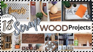 🟡18 SCRAP WOOD PROJECTS &amp; IDEAS Part 1 | TRASH TO TREASURE THRIFT FLIPS &amp; DIY FUNCTIONAL DECOR