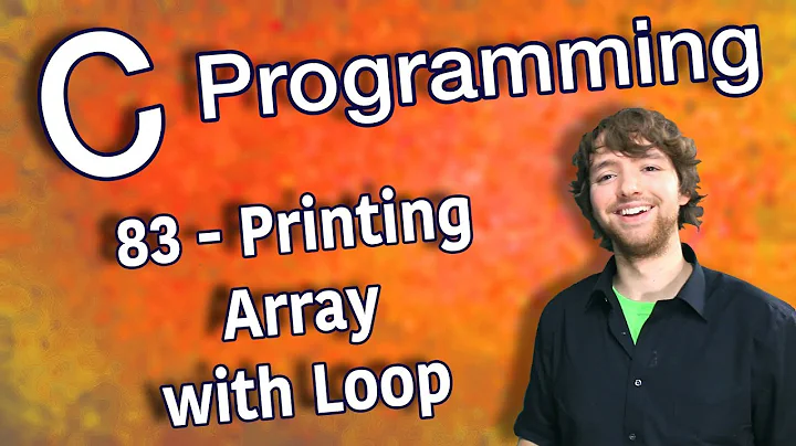 C Programming Tutorial 83 - Printing Array with Loop