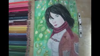 Como dibujar a Mikasa Ackerman /How to Draw Mikasa Ackerman/Shingeki no Kyojin semi realista.