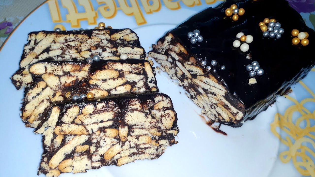 كيك بارد ليزى كيك lazy cake بالكاكاو الذ واطعم