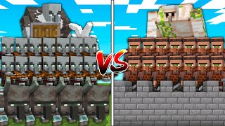 PILLAGER ARMY vs VILLAGER CASTLE in Mob Battle