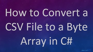 How to Convert a CSV File to a Byte Array in C#