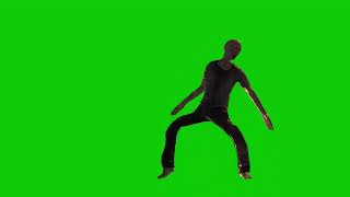 Зомби танцует анимация танцующий человек.Футаж для видео монтажа.Green screen zombie dans la