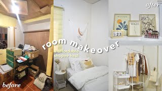 EXTREME ROOM MAKEOVER 🔨 + Affordable Shopee Finds (as low as 25 pesos!) | Philippines
