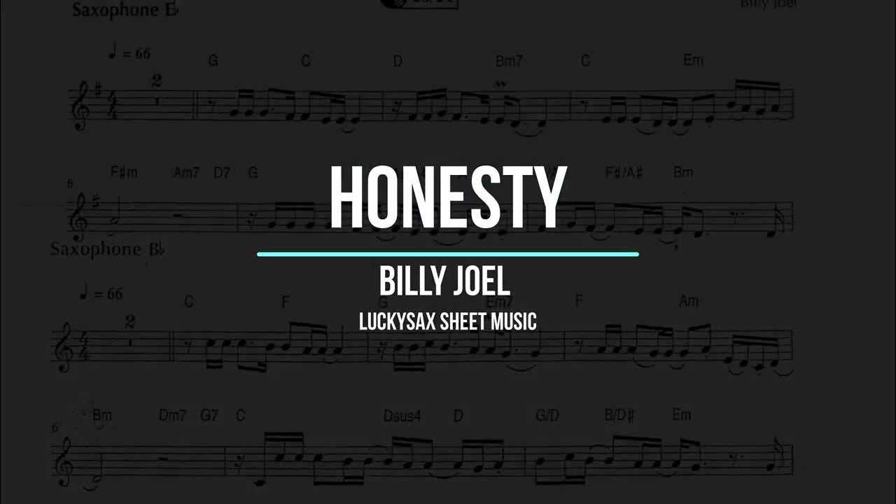 Billy joel honesty. Honesty Billy Joel Ноты. Билли Джоэл Хонести обложка на альбом.