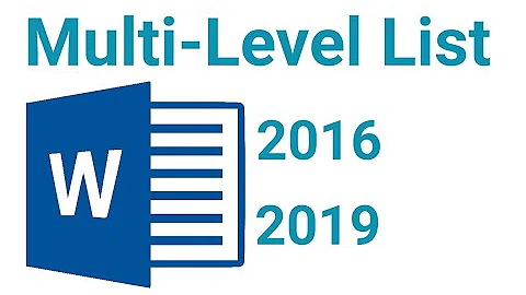 Multi-level list in MS Word