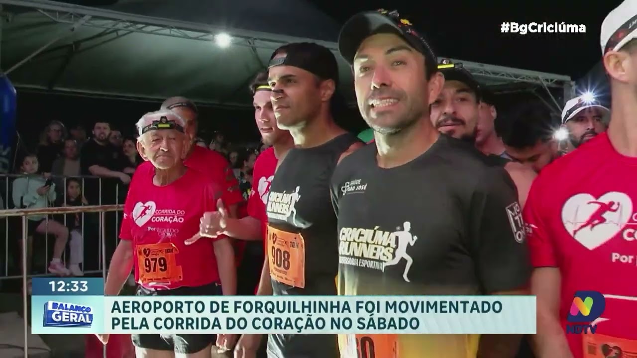 Aeroporto de Forquilhinha recebe a Corrida do Coração no fim de semana