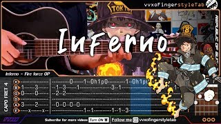 Video thumbnail of "Fire Force OP - Inferno - Mrs. GREEN APPLE - Fingerstyle Guitar Cover + TAB Tutorial"