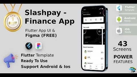 Finance & Online Wallet App | UI Kit | Flutter | Figma FREE | SlashPay