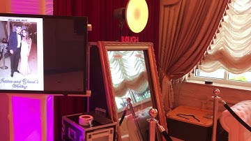 Magic Mirror set up with 46 Inc Touch Screen Social Media Station