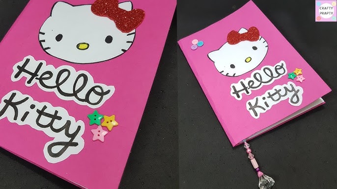 DIY Hello kitty Notebook with Magicfly bulk acrylic paint set from   shop unboxing and Review 