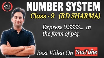 Express the following decimals in the form p/q :  0.333...