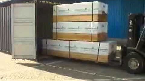 unloading of apitong wood from container