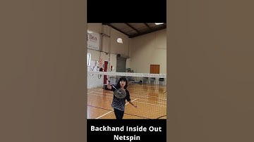 Badminton Backhand Inside-out Net Spin by 10 years old Mei Linh #shorts #shortsvideo #badminton