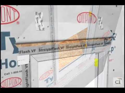 Flash A Brick Mold Door With Straightflash Vf Dupont Tyvek Youtube