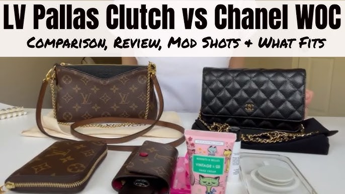 Authentic vs Replica Pallas clutch 