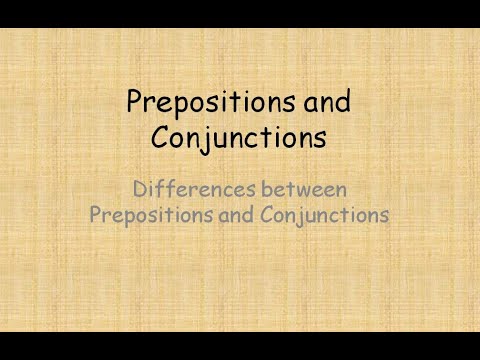 Video: Pentru conjuncție sau prepoziție?