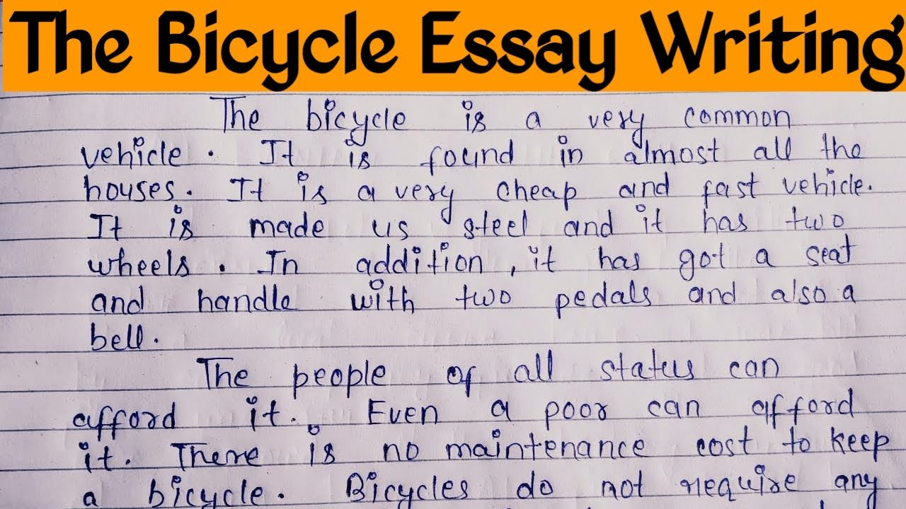 my first experience of riding a bicycle essay in english