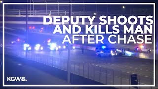 Clackamas County deputy shoots, kills man on I-205 after chase