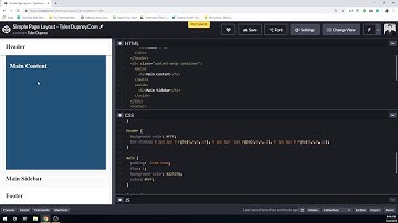 Simple Web Page Layout with CSS Flexbox