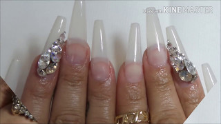 Uñas simples, uñas naturales largas
