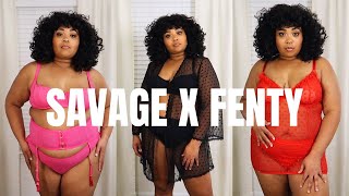 Savage x Fenty Plus Size Lingerie Try-On | Valentines Day Edition 2024 😈 | 2x-3x | Yulita Lee