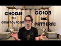 You choose the control room front wall color and pattern