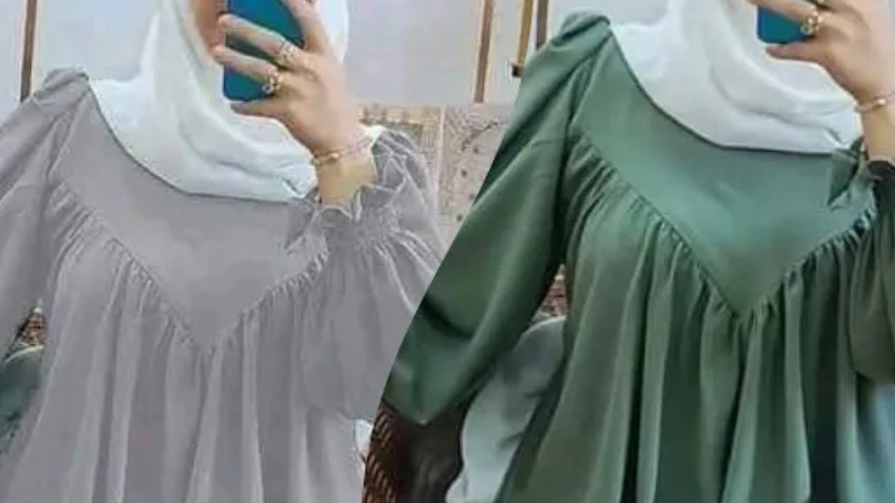 تفصيل عباية على شكل V بالكشكشة من الصدر 👗👗♥️