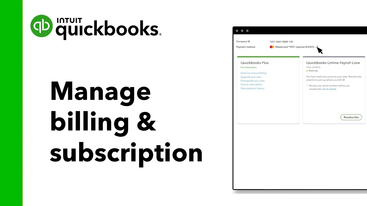Managing Your Billing & Subscription in QuickBooks Online YouTube