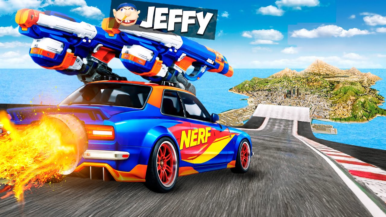 Jeffy Jumps NERF SUPERCARS Across ENTIRE MAP in GTA 5! - YouTube