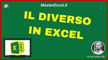 MasterExcel.it - Tutorial: il Diverso in Excel | Simbolo per indicare il diverso da in Excel