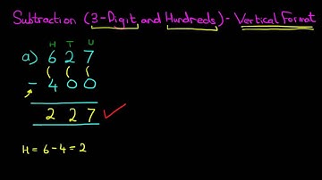 Subtraction (3-Digit Numbers and Hundreds) - Vertical Format