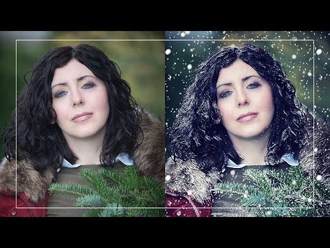 Create Snow Effect Portrait in Photoshop - Spring to Winter Photo Manipulation - Photoshopdesire.com