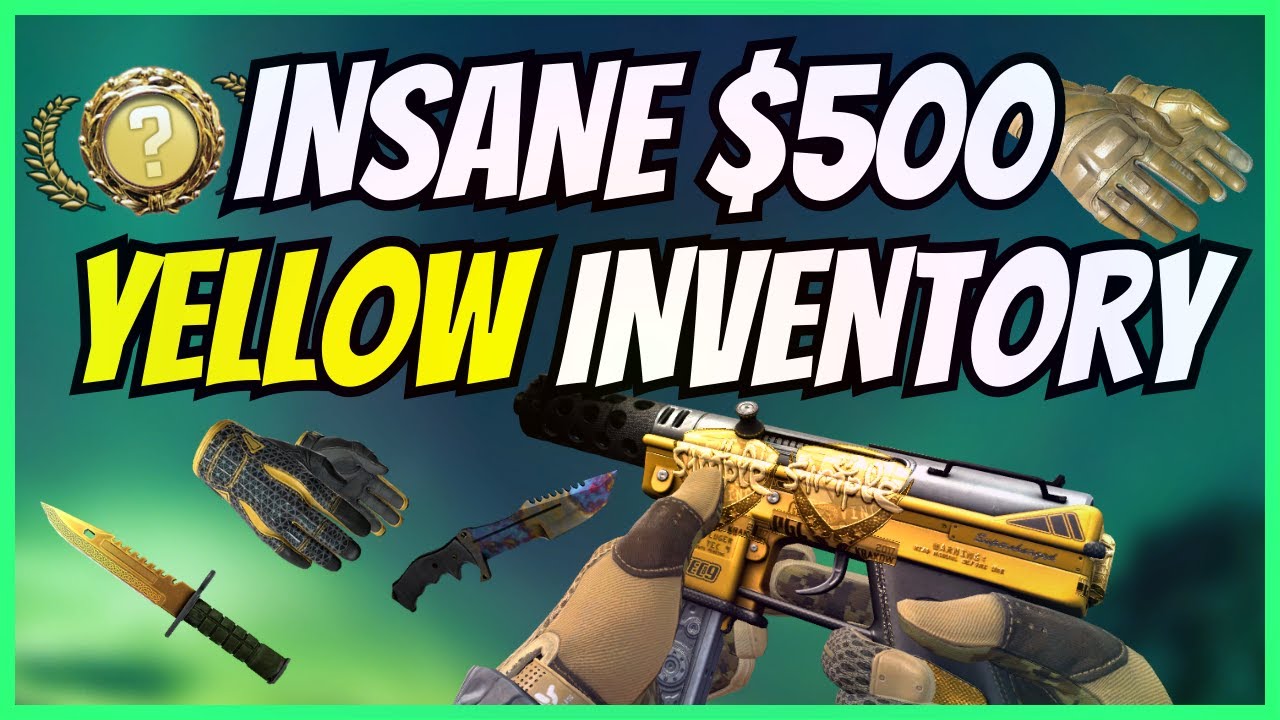 INSANE YELLOW CSGO INVENTORY FOR $500! The Best Cheap Yellow and Gold ...