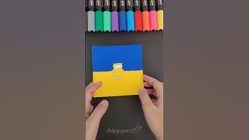 Drawing Marge Simpson with posca markers! ( #shorts )   #simpsons