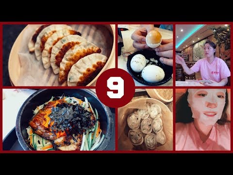 Vlogmas | What I Eat In a Day ~! (Homemade Tuna Dumplings, Eel Rice Stone Bowl, Korean Sauna Day)